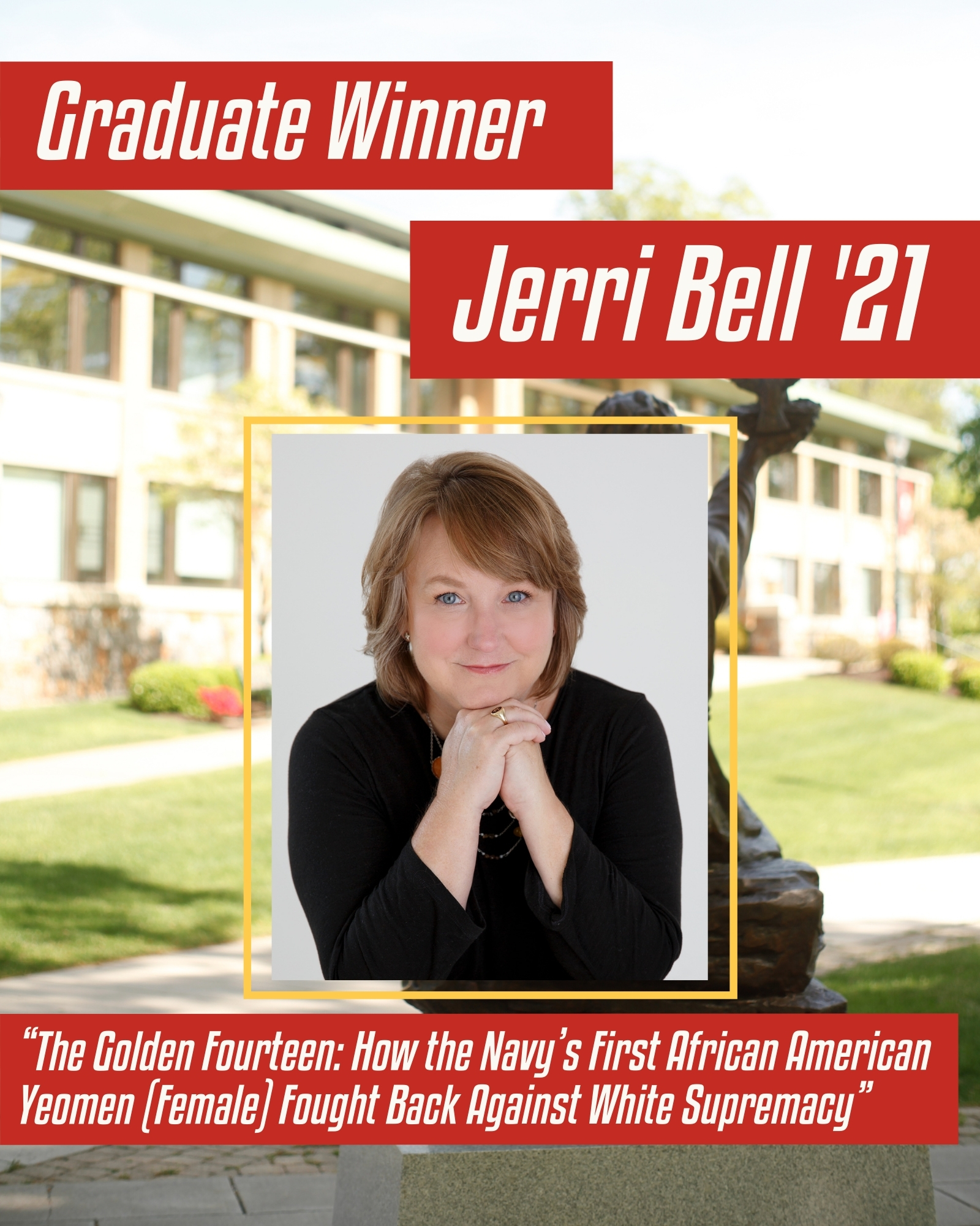 2021 graduate student winner Jerri Bell